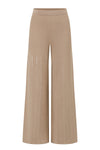 SWAYING Fall/Winter 2025: Beaded embroidery cashmere straight-leg pants SW-SW25AW3B20C2S2-TUO (Camel)